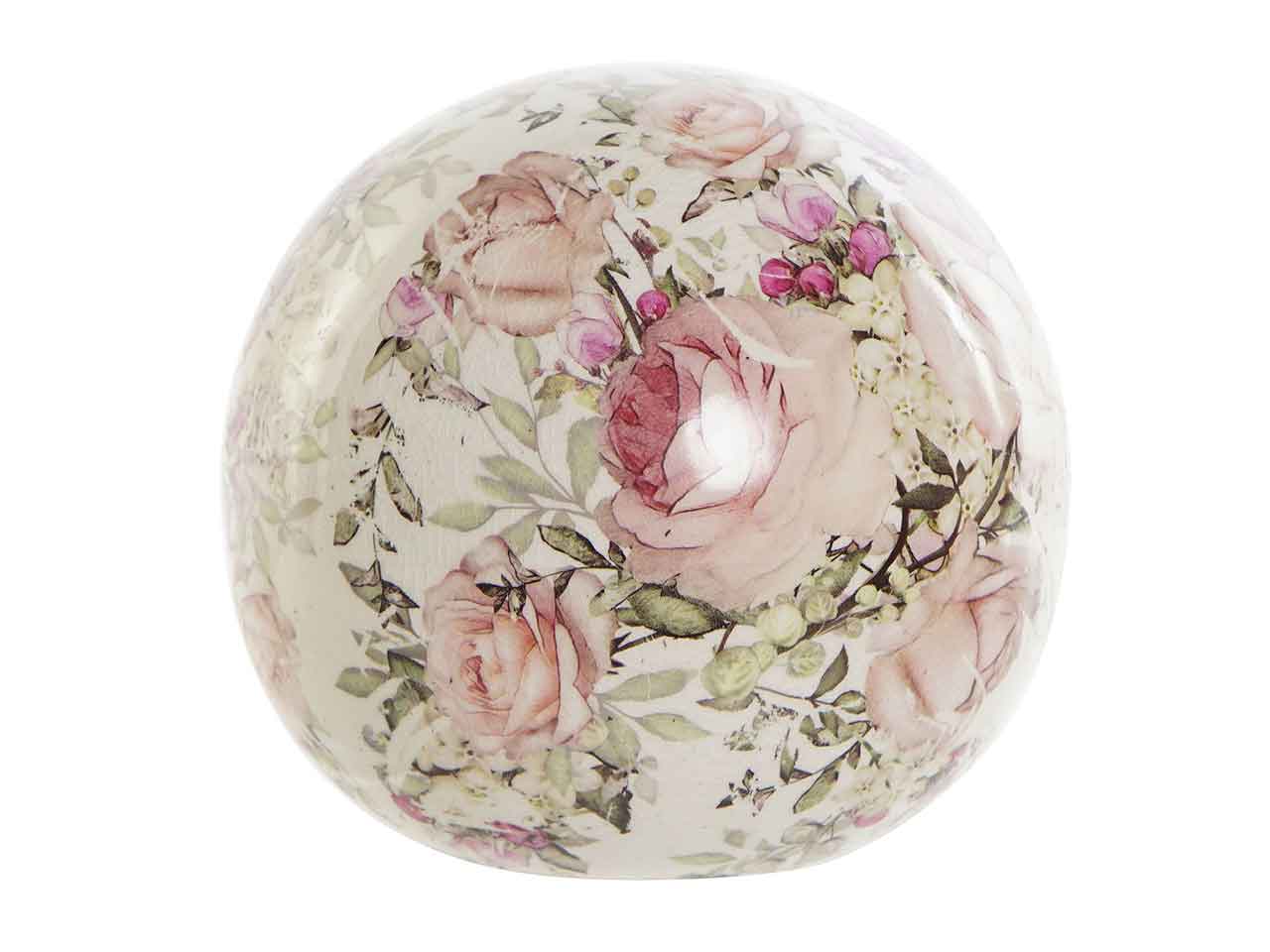 sfera ceramica 12x12x12 fiori ld-188889