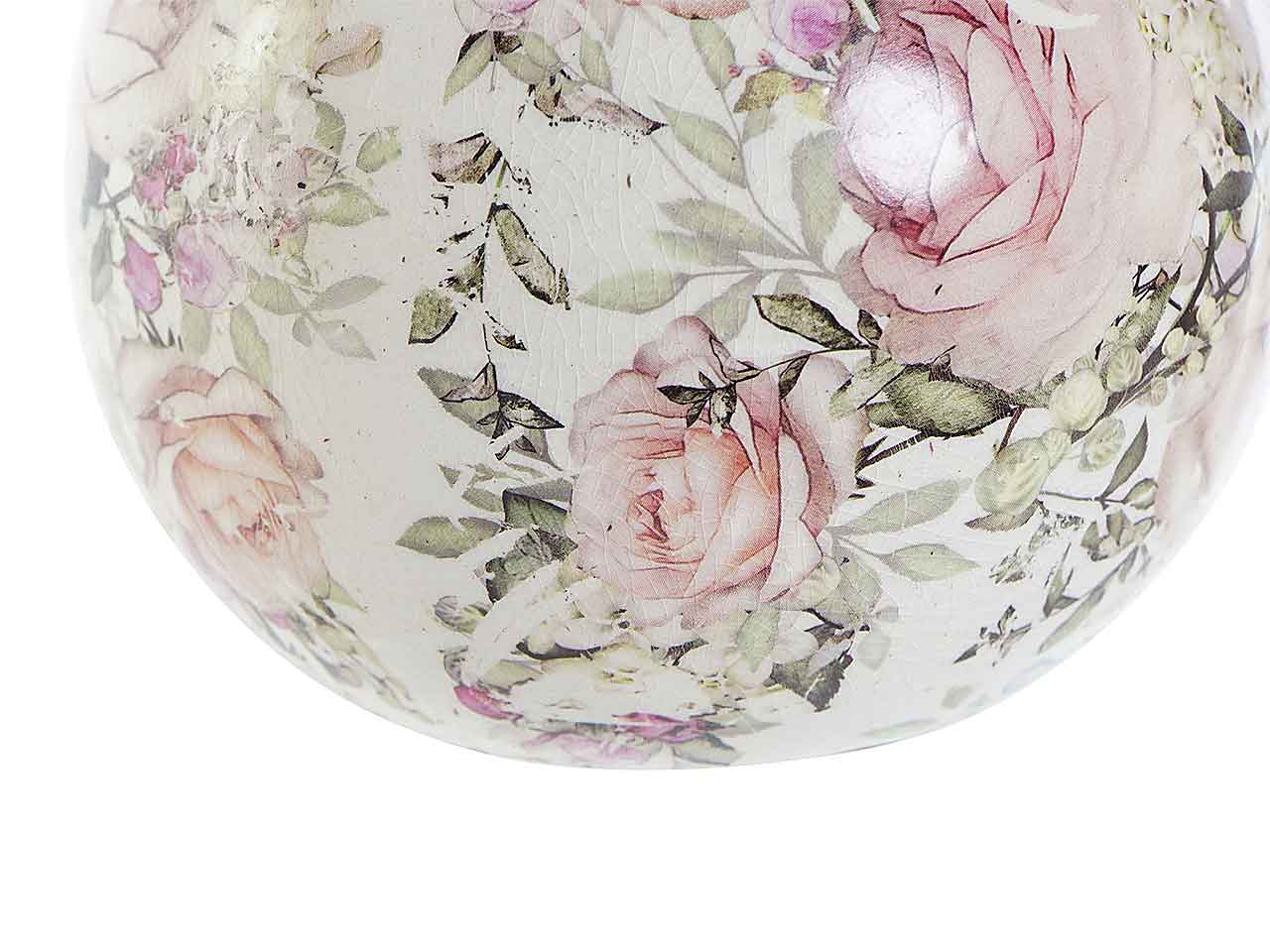 sfera ceramica 12x12x12 fiori ld-188889
