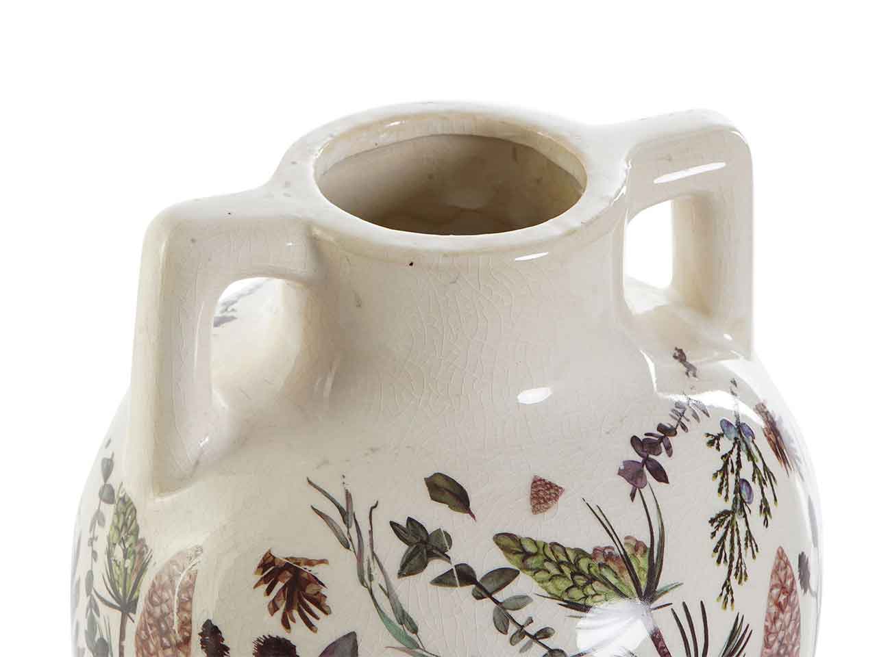 Vaso ceramica 17x17x22 bianco ld-188895