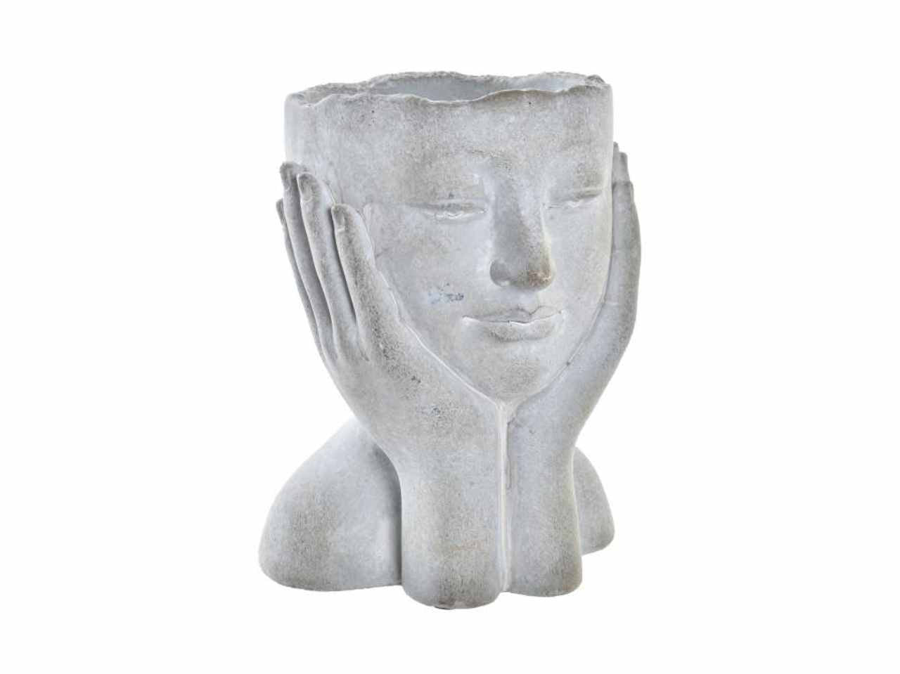 Vaso viso cemento 16x22cm grigio mc-189265