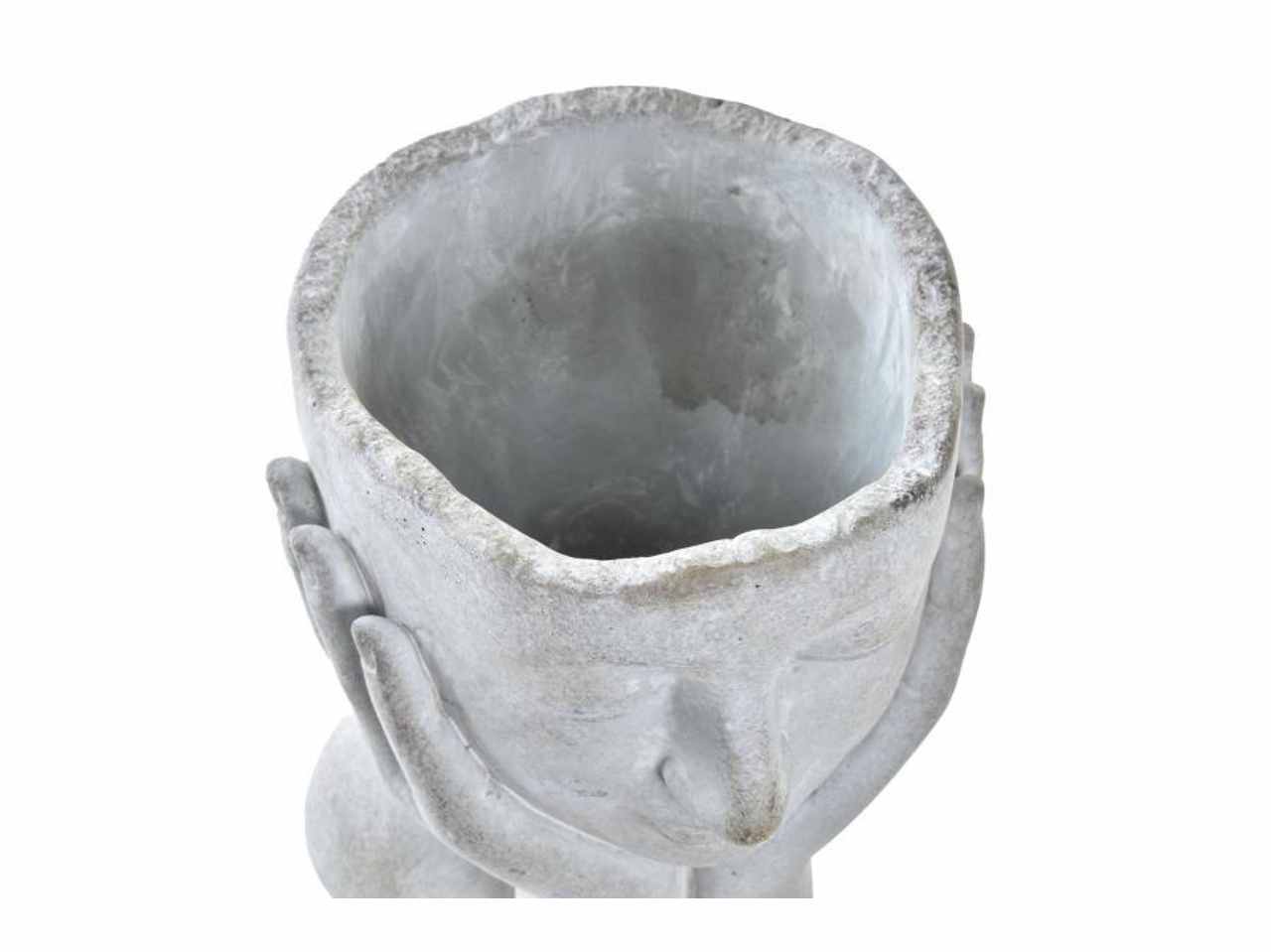 Vaso viso cemento 16x22cm grigio mc-189265