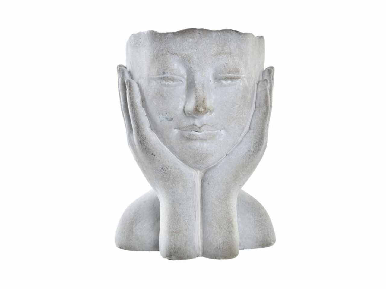 Vaso viso cemento 16x22cm grigio mc-189265