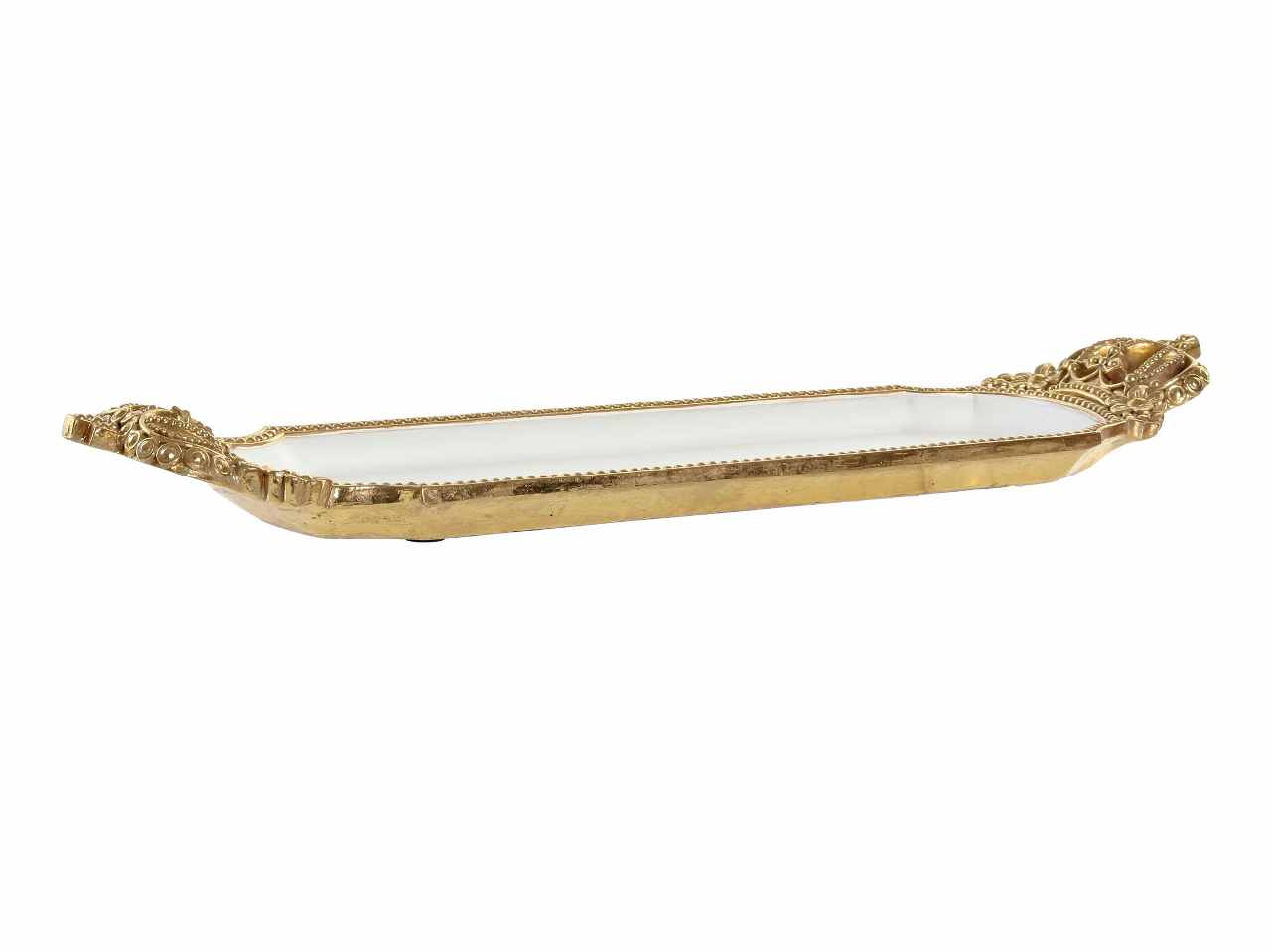 vassoio resina/specchio 36x9,7x3,5cm bd-190272