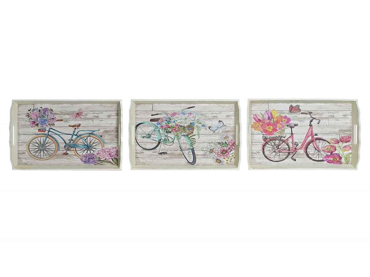 Vassoio legno 44x28x5 bicicletta ld-190333