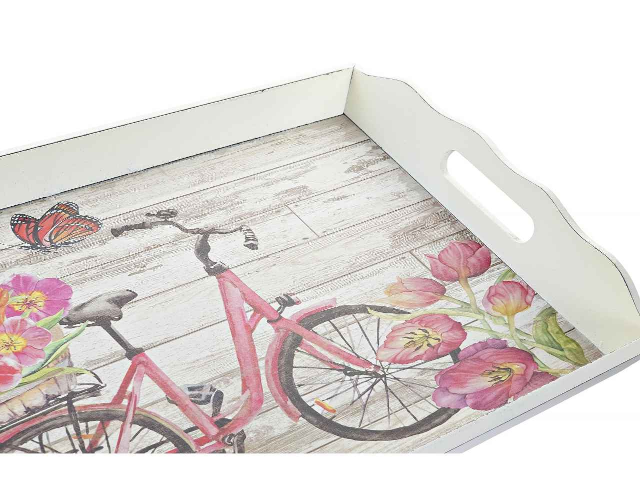 Vassoio legno 44x28x5 bicicletta ld-190333