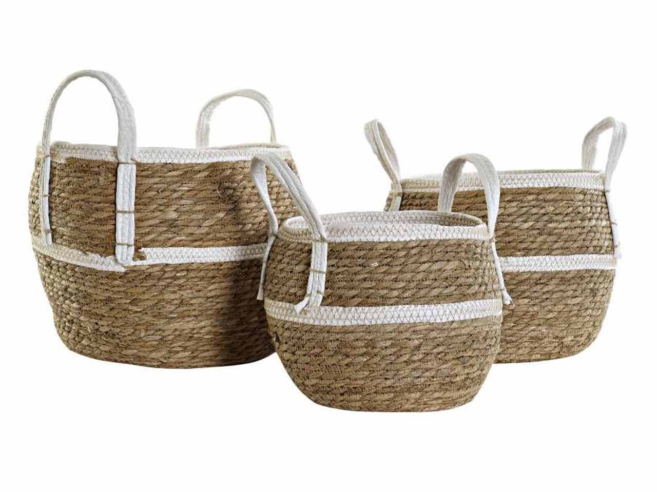 Cesta 3pz fibra 34x34x29 dc-191942