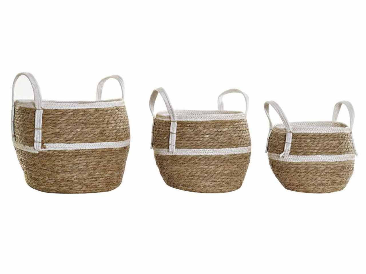 Cesta 3pz fibra 34x34x29 dc-191942