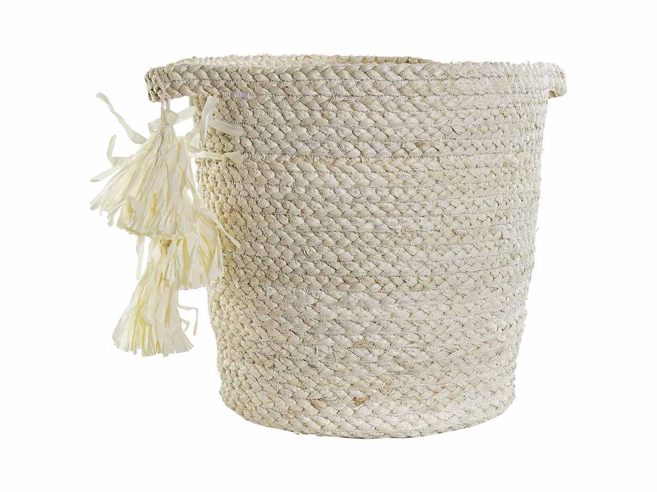 Cesta fibra 29x29x33 naturale dc-192067