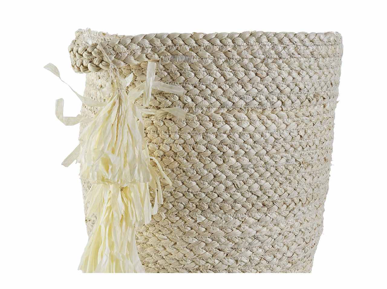 Cesta fibra 29x29x33 naturale dc-192067