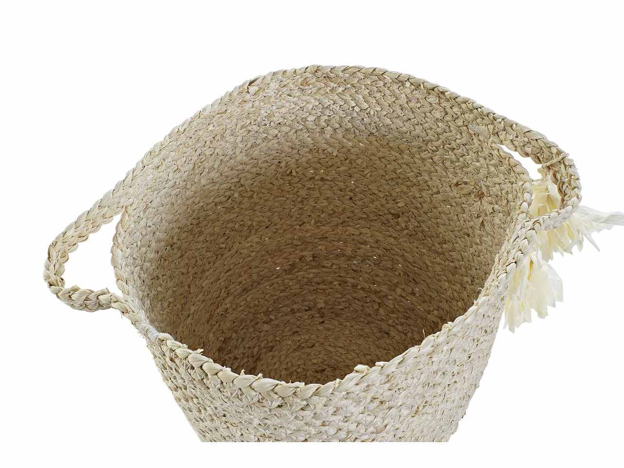 Cesta fibra 29x29x33 naturale dc-192067