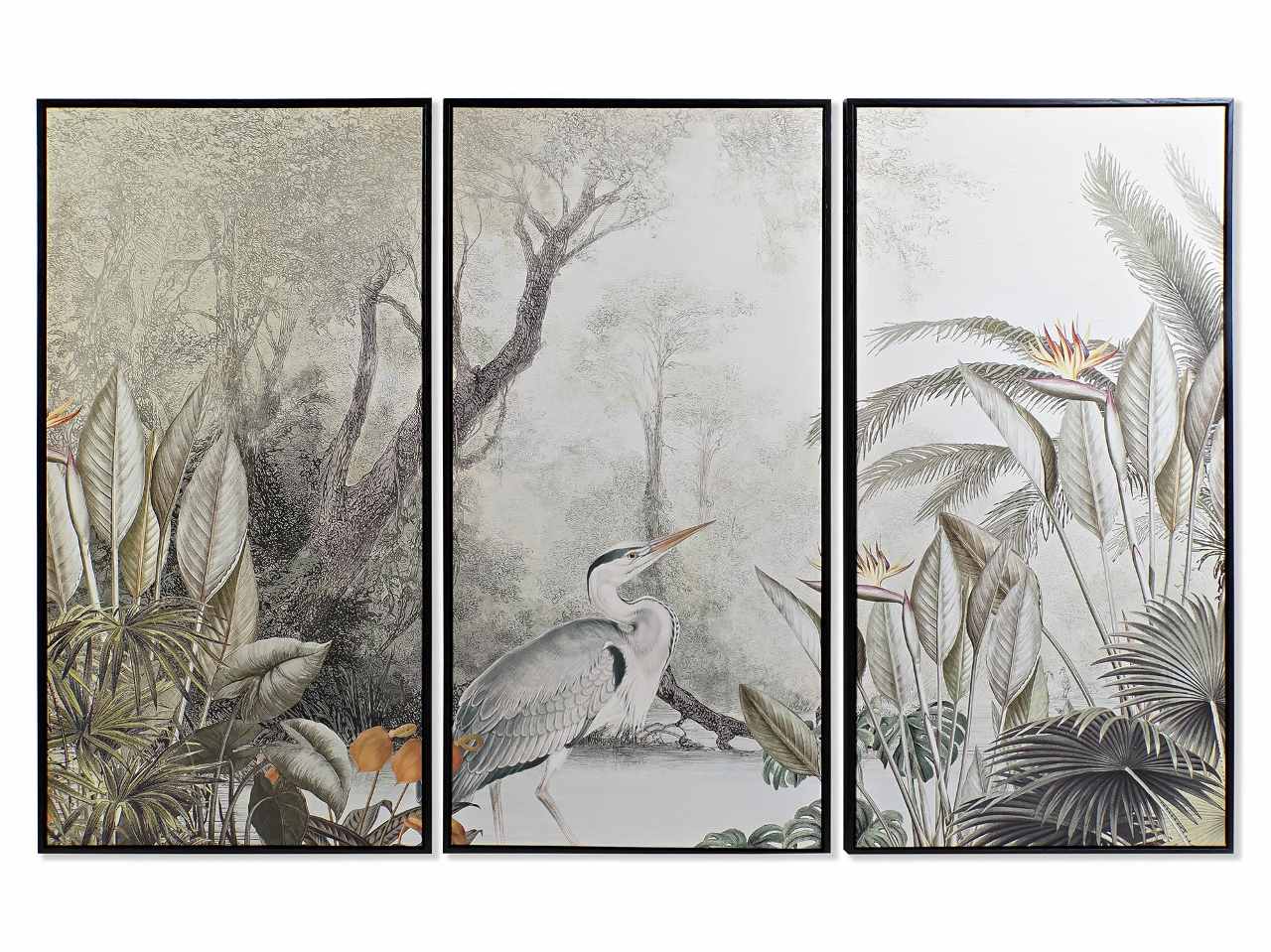 Quadro tropicale 3 pezzi 60x120cm cu-193069