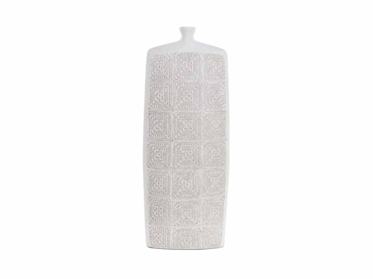 Vaso resina 23x11x58 bianco jr-195241