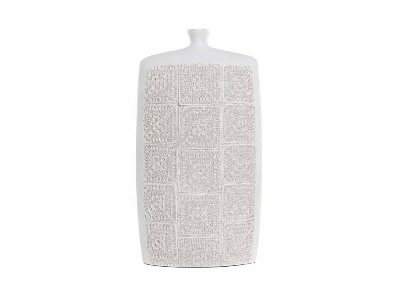 Vaso resina 22x9x40 bianco jr-195242