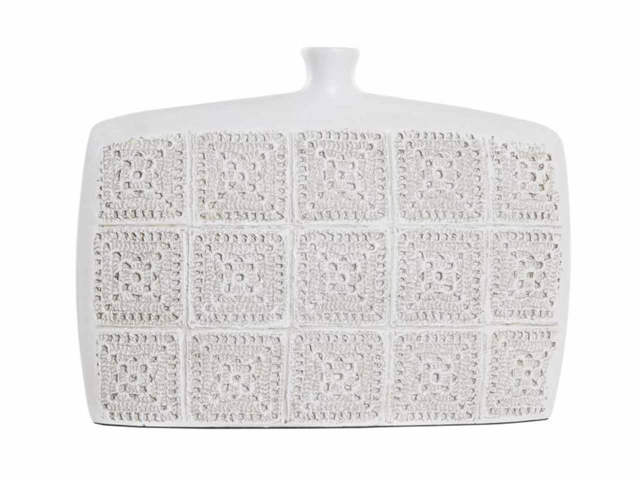Vaso resina 24x9x25 bianco jr-195243
