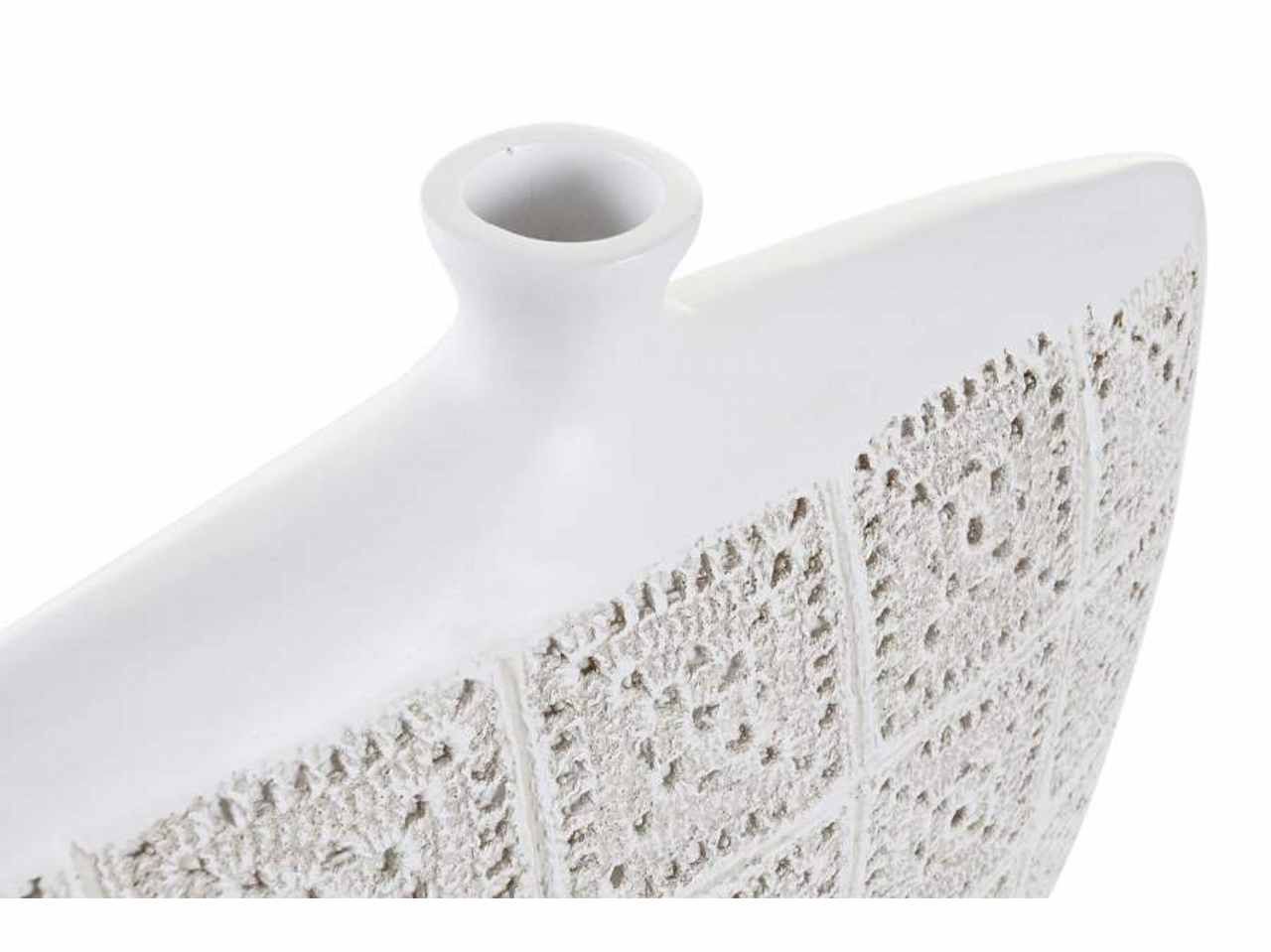 Vaso resina 24x9x25 bianco jr-195243