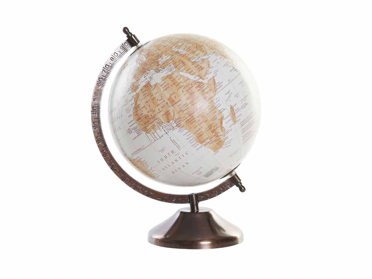 Mappamondo all.23x20x33 marrone dh-195491