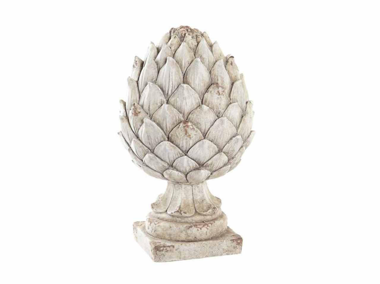 ANANAS INVECCHIATO in MAGNESIO 23X23X41cm BIANCO