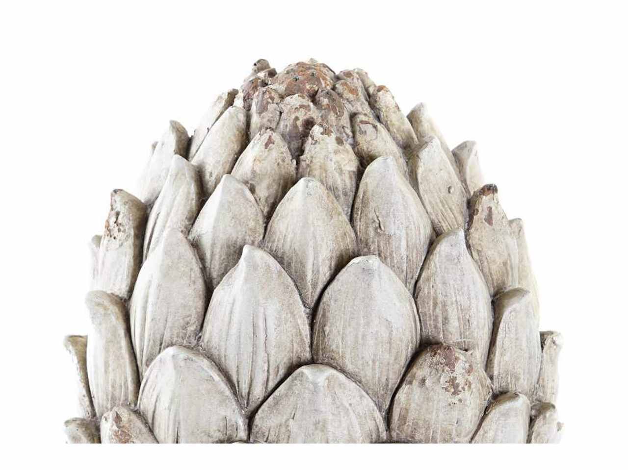 ANANAS INVECCHIATO in MAGNESIO 23X23X41cm BIANCO