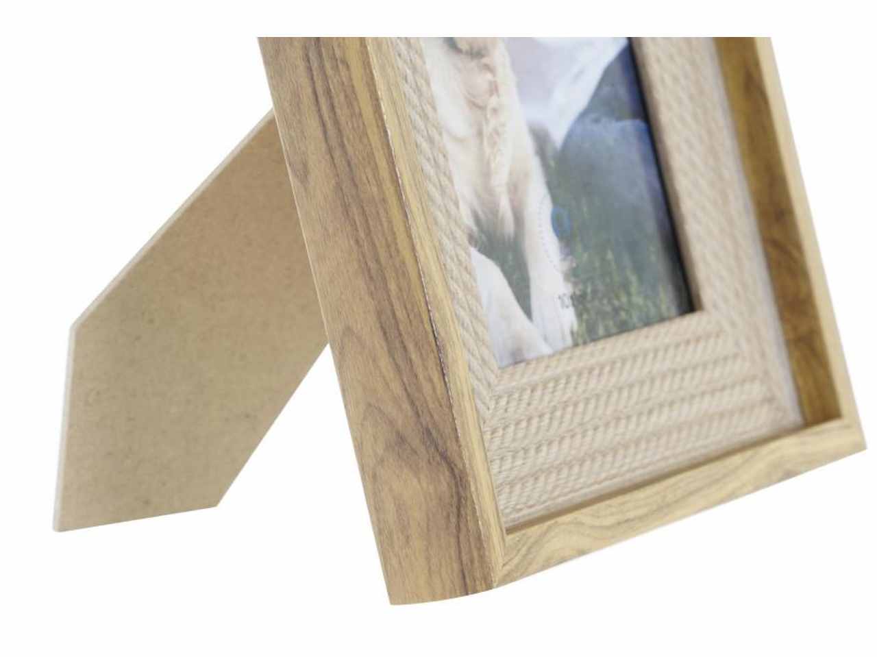 Cornice portafoto 10x15cm mdf 16,5x2x21,5cm naturale