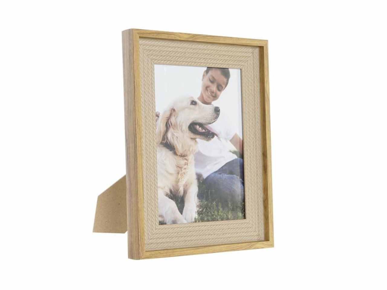 Cornice portafoto 15x20cm mdf 21,5x2x27cm naturale