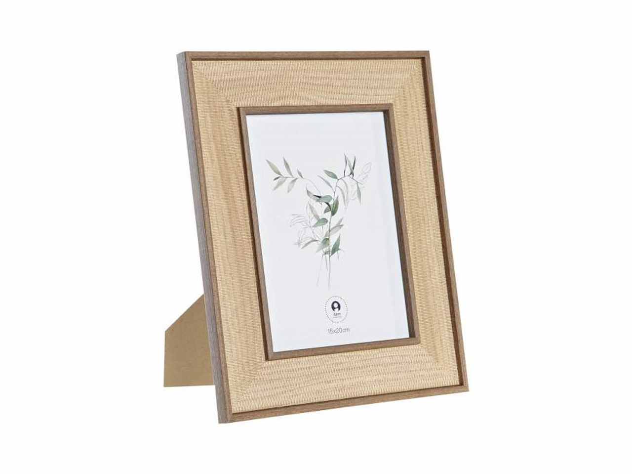 Cornice portafoto 15x20cm mdf 24x1,5x29cm naturale