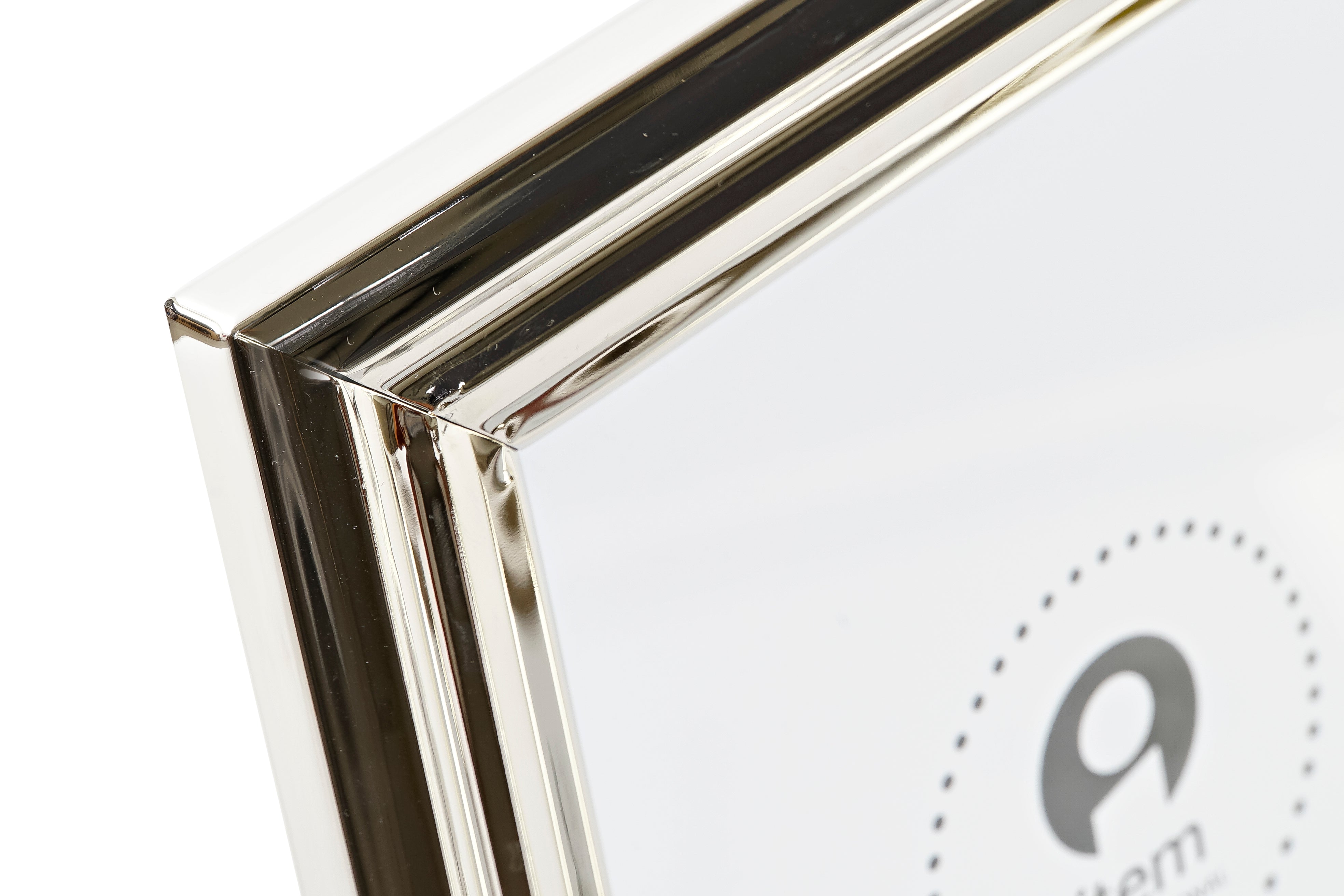 Cornice foto 15x20cm in metallo 20x2x25cm platinato