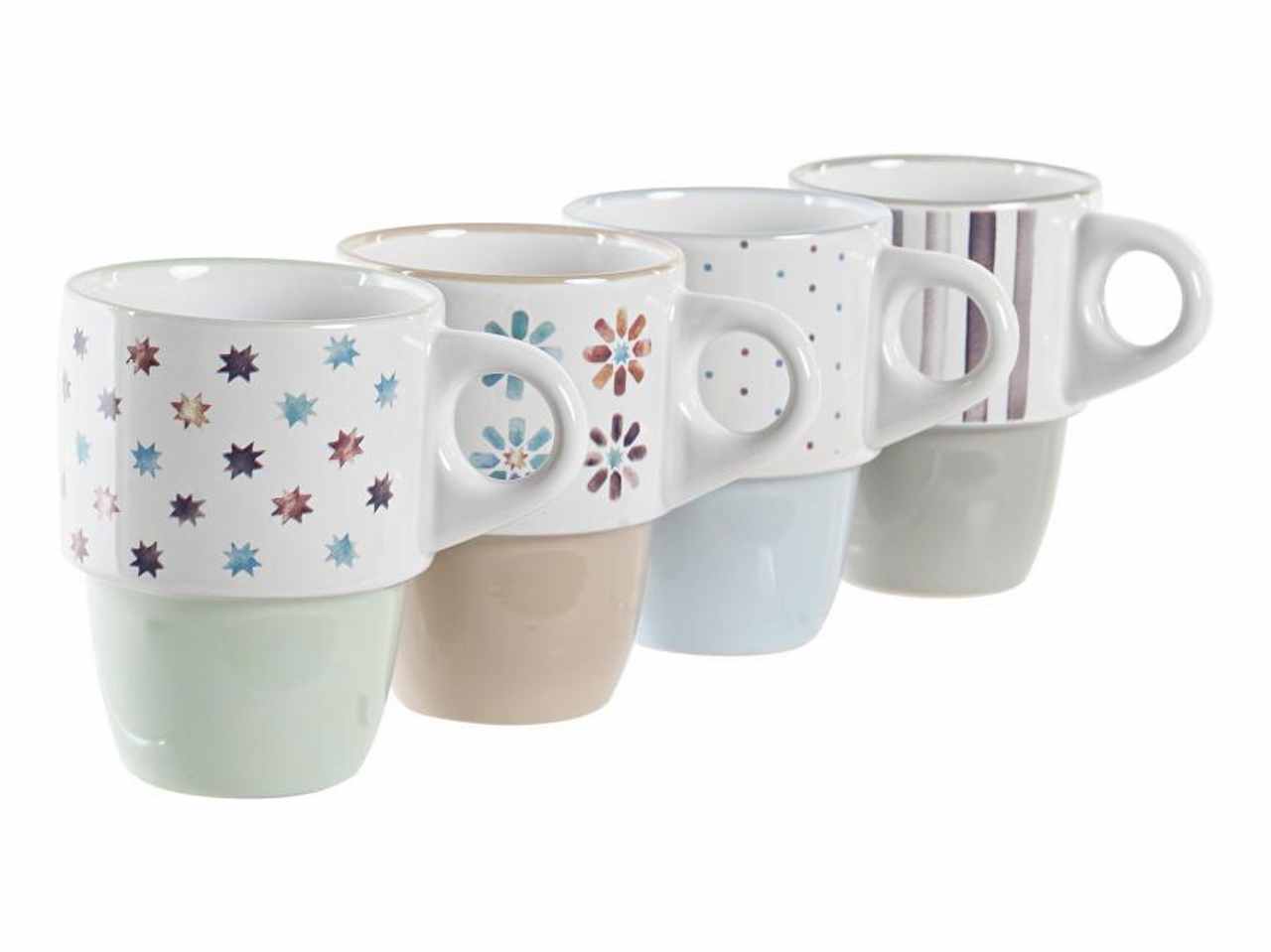 Tazza in porcellana 12x8,5x11,5cm 400ml decoro africa 4 assortimenti