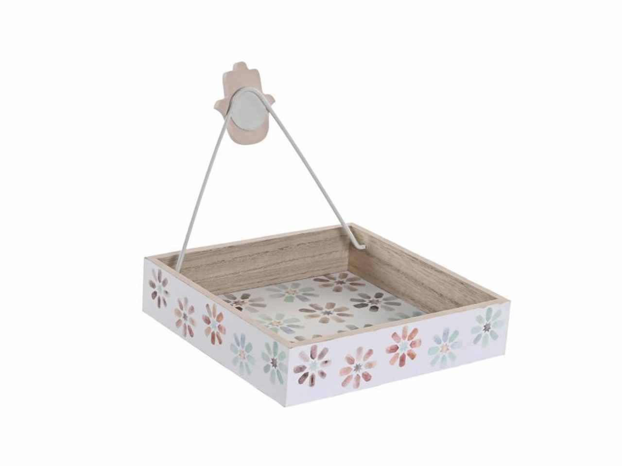 Portatovaglioli mdf metallo 18x18x4cm 2 assortimenti