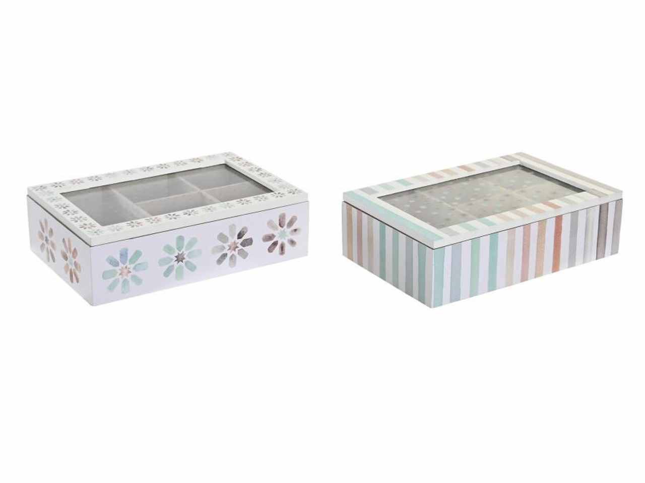 SCATOLA INFUSIONI MDF CRISTALLO 23X15X7cm 2 assortimenti