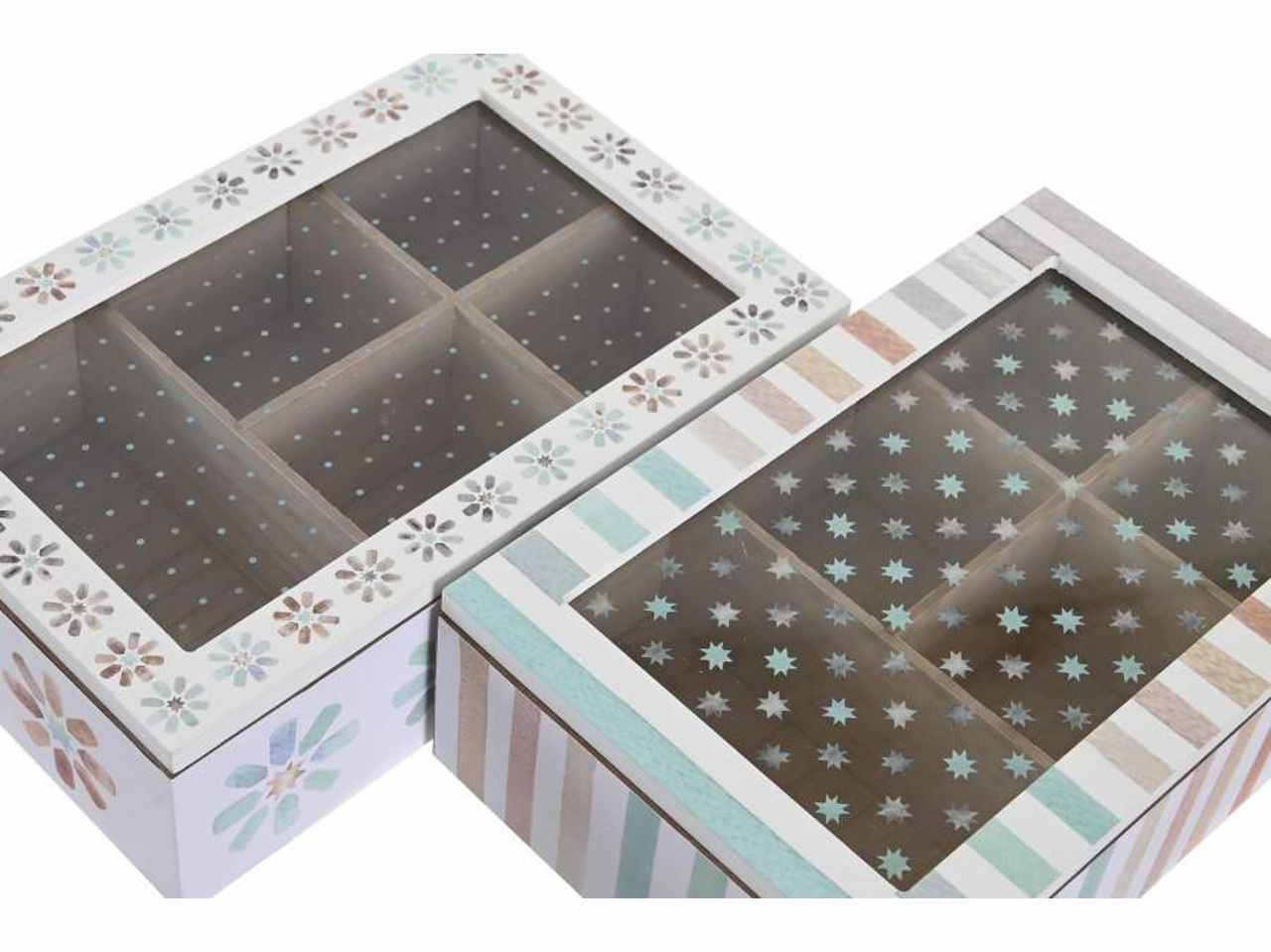 SCATOLA INFUSIONI MDF CRISTALLO 23X15X7cm 2 assortimenti