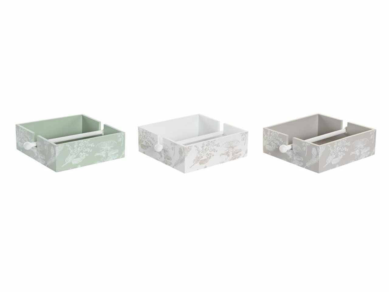 Portatovaglioli mdf metallo 18x18x6cm 3 assortimenti