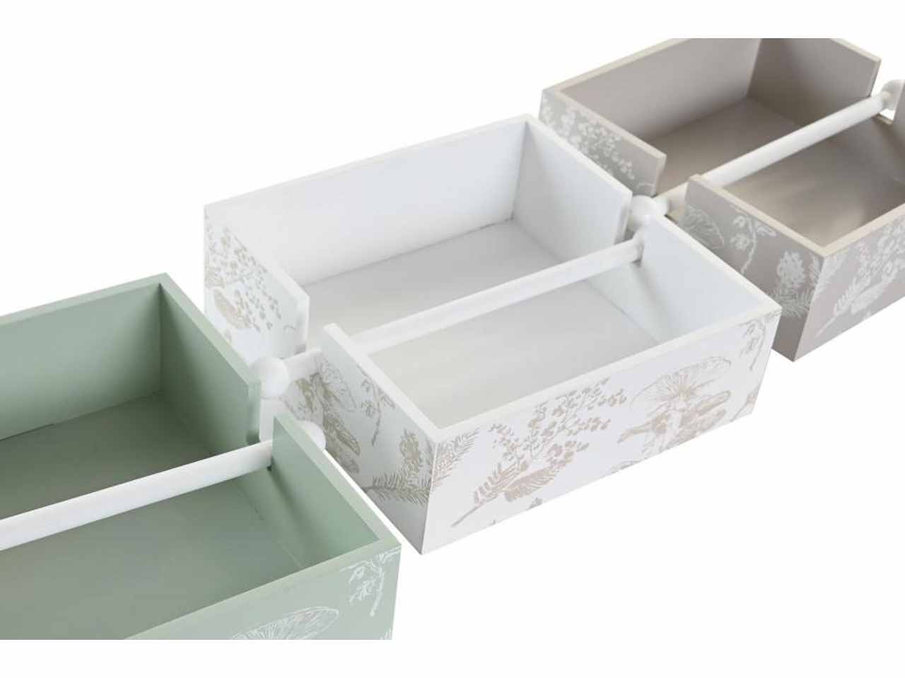 Portatovaglioli mdf metallo 18x18x6cm 3 assortimenti
