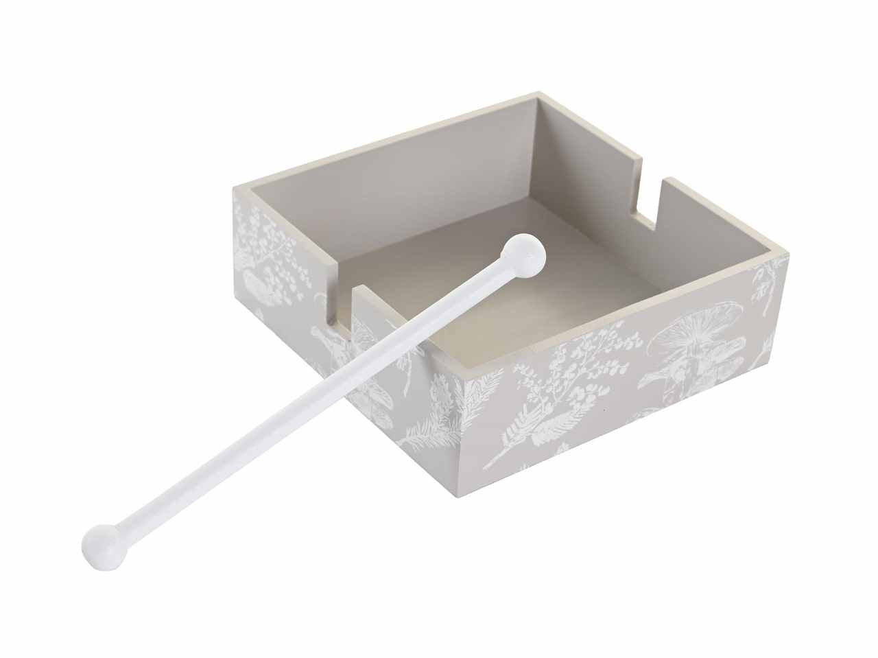 Portatovaglioli mdf metallo 18x18x6cm 3 assortimenti