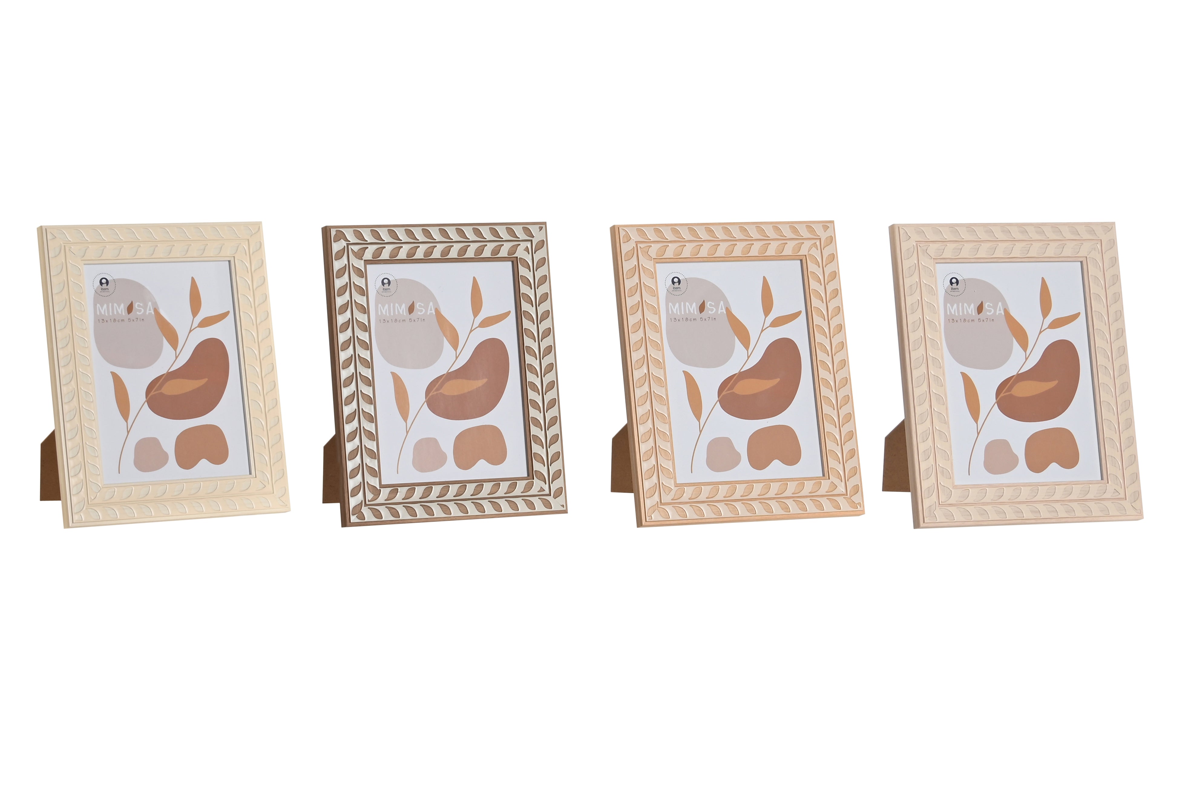 Cornice foto 13x18cm in plastica 18,6x1,6x23,6 in 4 modelli assortiti