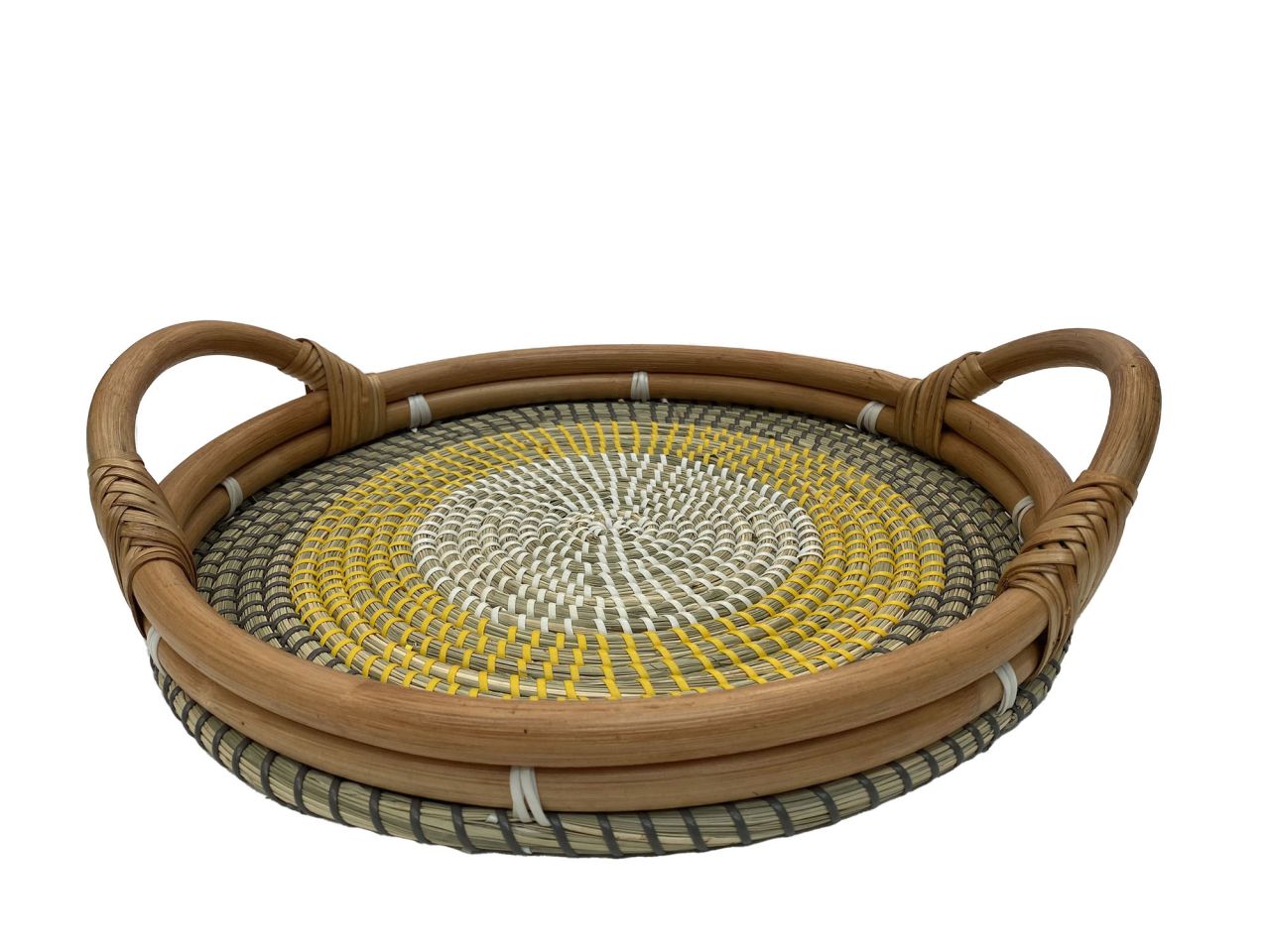 Vassoio decorativo in rattan