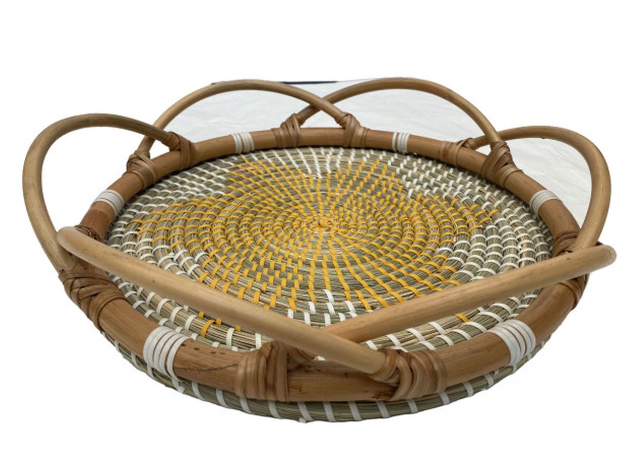 Vassoio decorativo in rattan