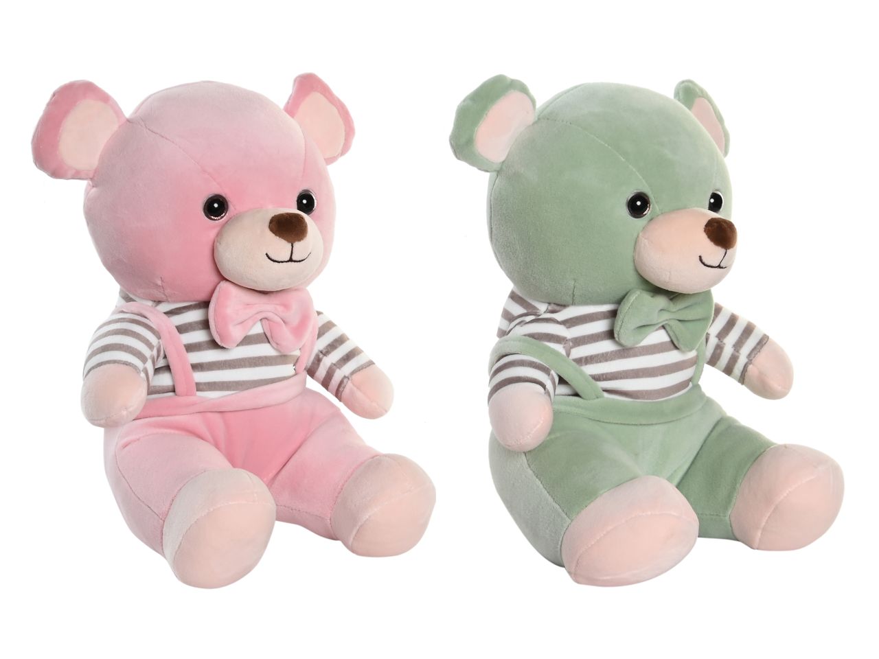 Peluche orsacchiotto in poliestere 24x20x28cm 2 modelli assortiti