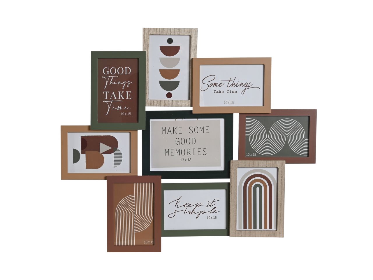Cornice multifoto in mdf 56x1,6x49cm 8 posti