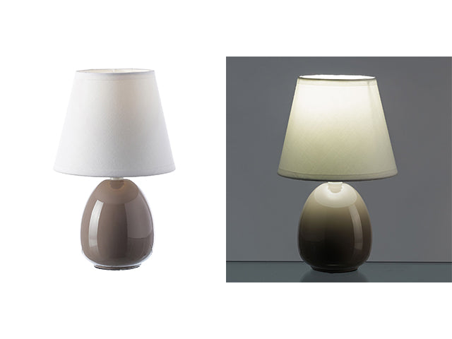 lampada in ceramica 24,5cmtortora 93239