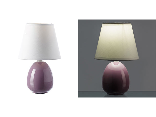 lampada in ceramica 24,5cm lilla 93240