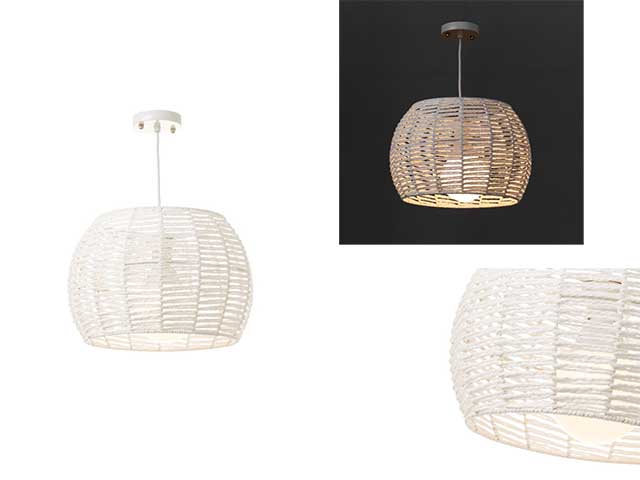 Lampadario carta bianco 35x35x23cm 123042