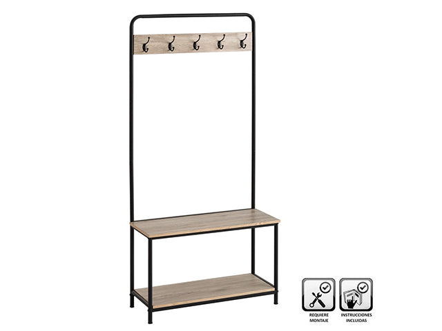 attaccapanni 80x32x171cm con 2mensole 123639