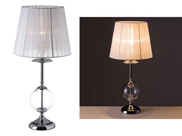 lampada metallo bianco 28x28x59cm 124022
