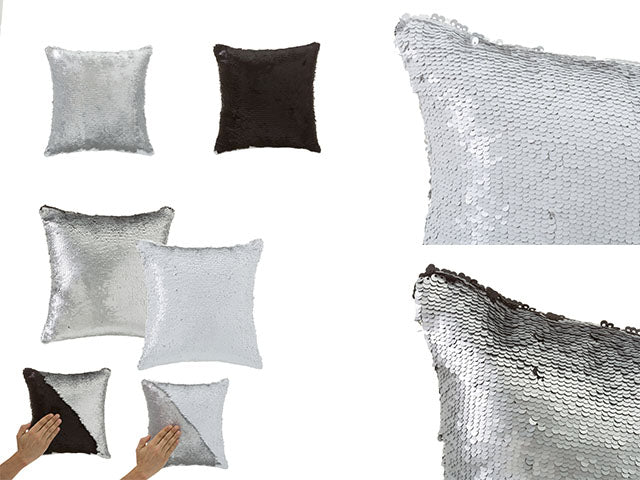 cuscino c/paillettes poliestere 30x30cm 124164
