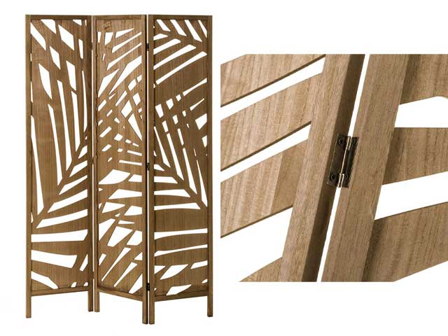 paravento 120x1,70x170cmcon foglie 124921