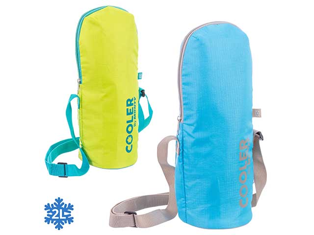 borsa termica con porta bottiglia 2 lt