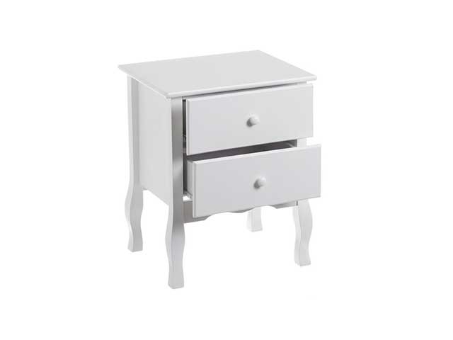 comodino 2 cass. keira bianco 40x40x60cm 135771