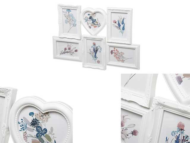 porta foto 6p bianco 50x2,50x36cm 136648