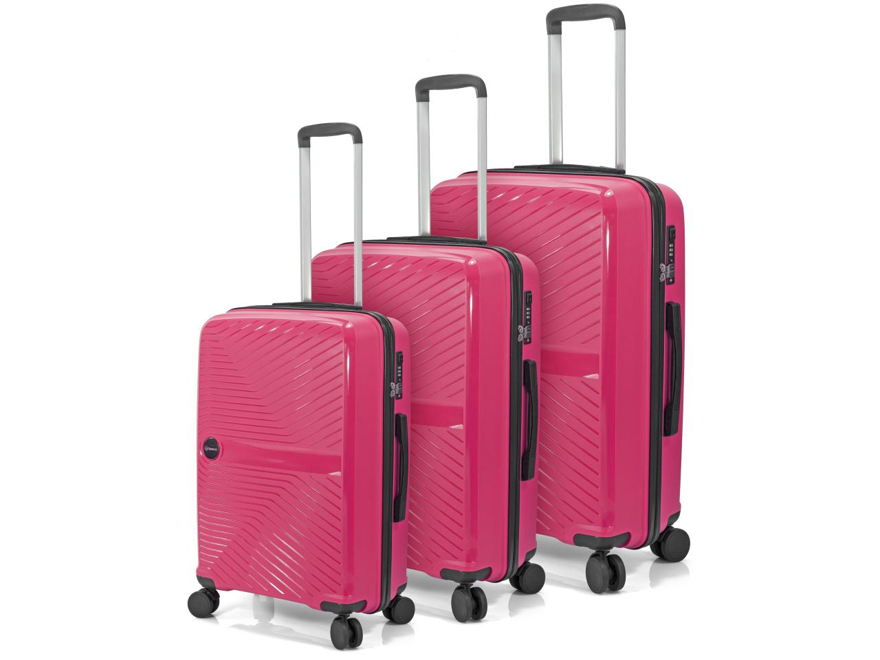 Juego set di 3 trolley con 4 ruote