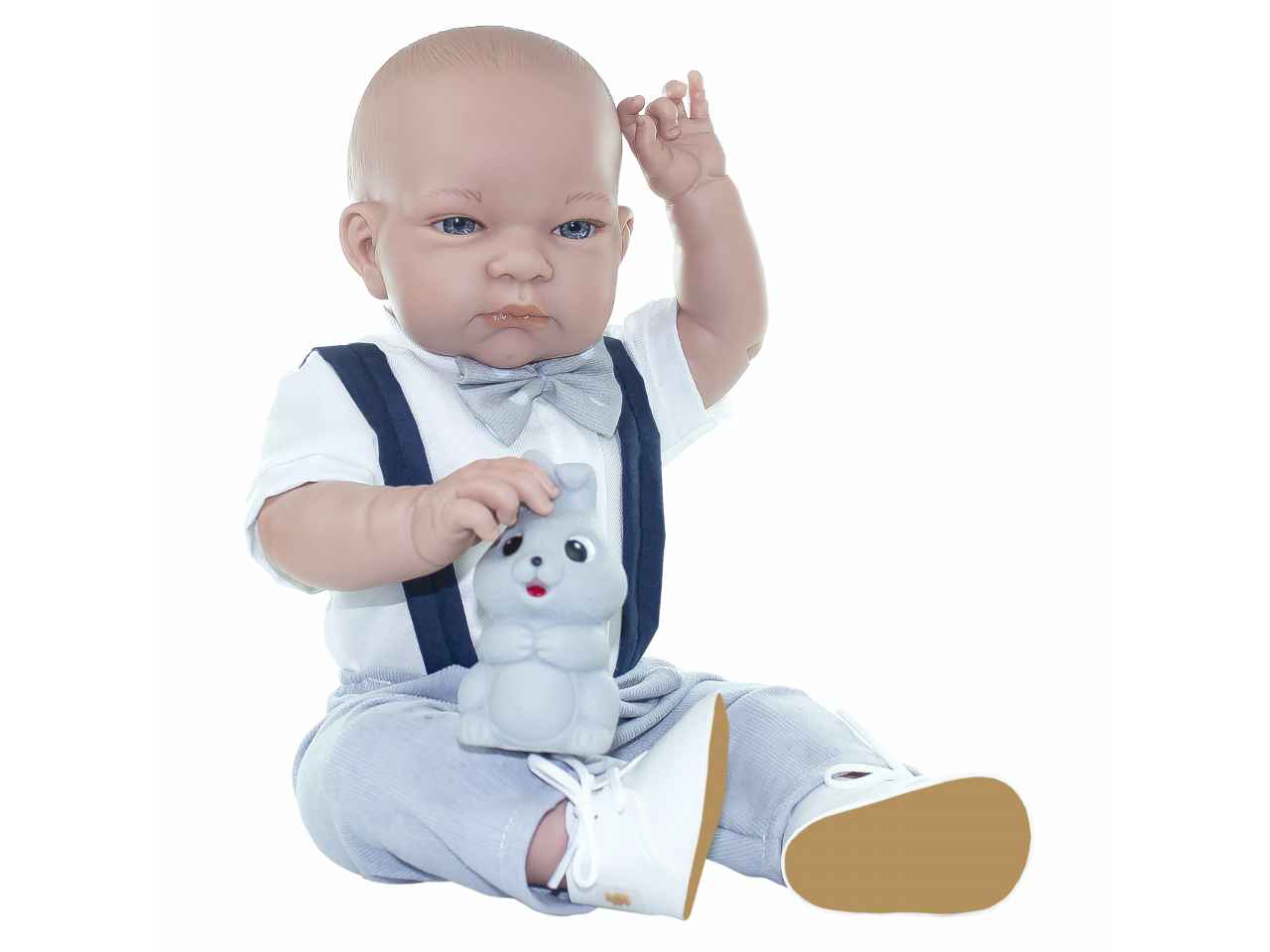 bambola john c/bretelle e pap. 47cm lk46216